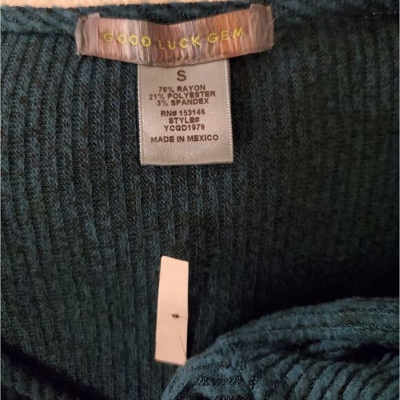 Good Luck Gem Side Wrap Solid Knit Dress sz Small - Picture 10 of 11